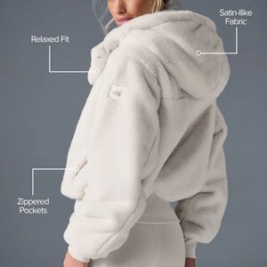 ALO Faux Fur Foxy Jacket in Ivory